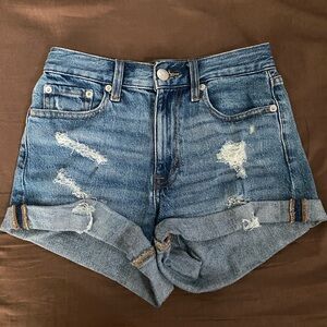 Aeropostale Blue Distressed Jean Shorts